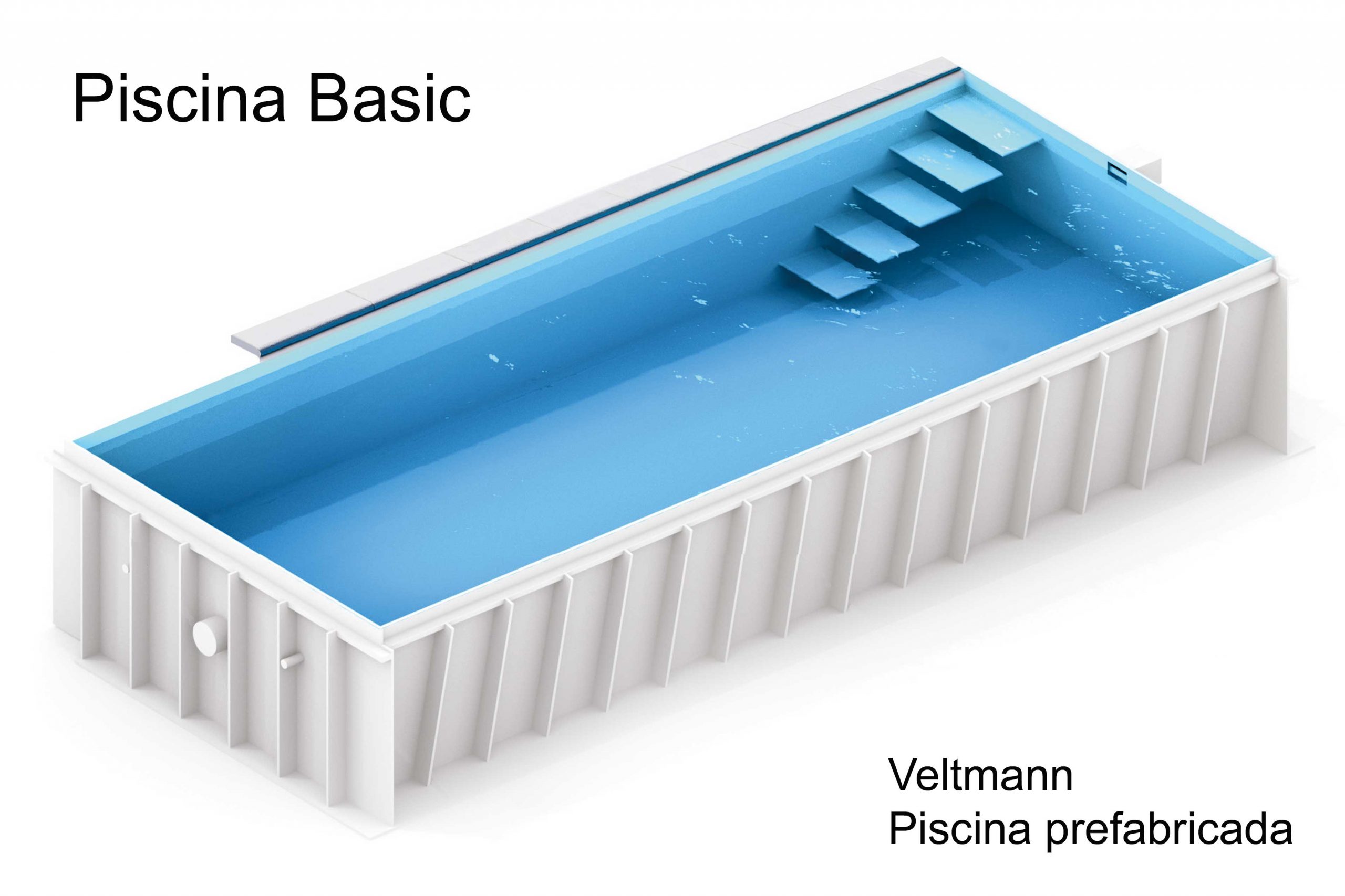 Dibujo 3D de una piscina Basic